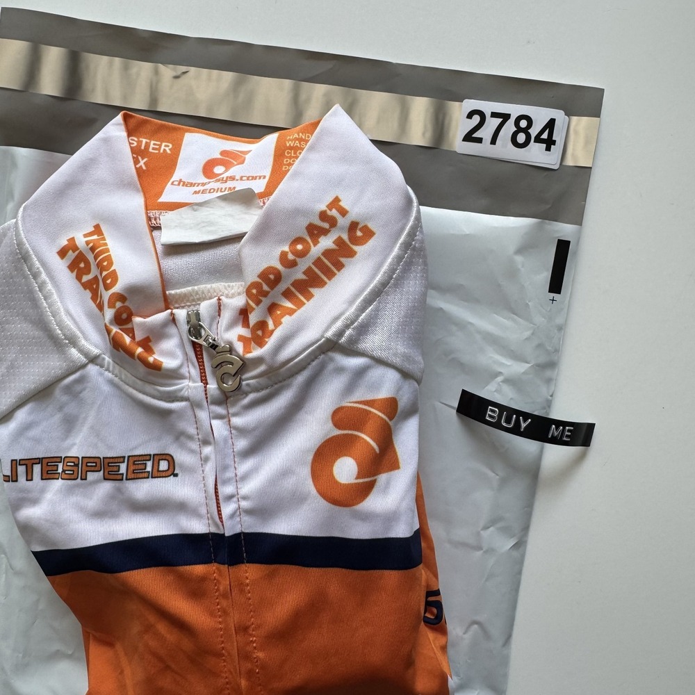 CHAMP-SYS Womens Medium Cycling Team Jersey Orange Texas - Picture 15 of 15